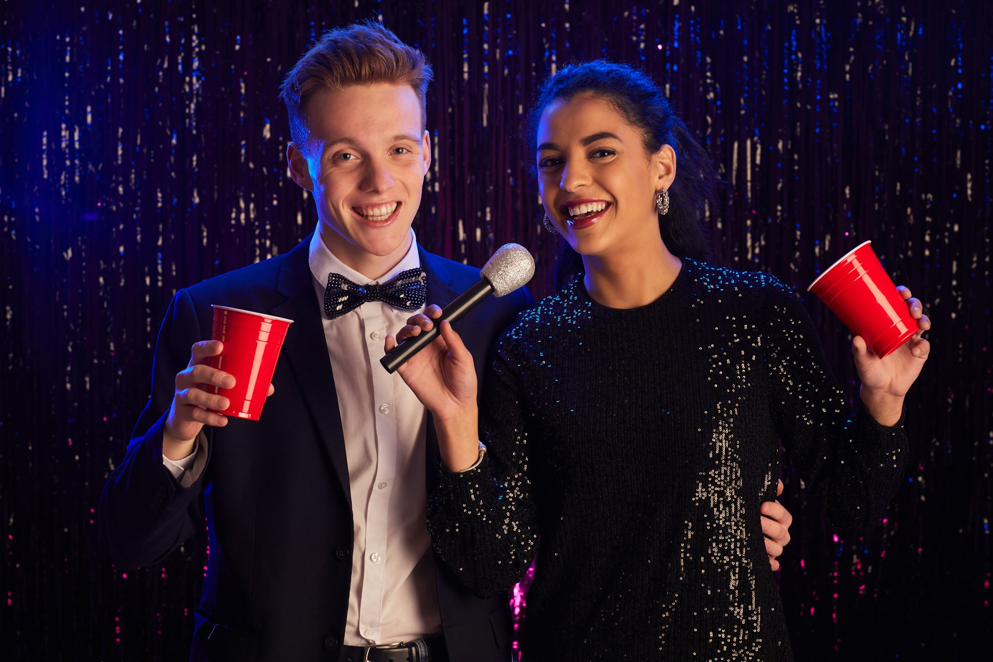 Couple at Karaoke Party