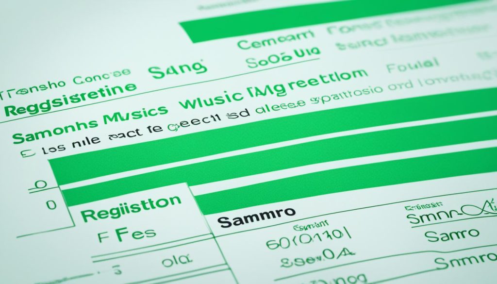 How much is it to register a song at SAMRO?